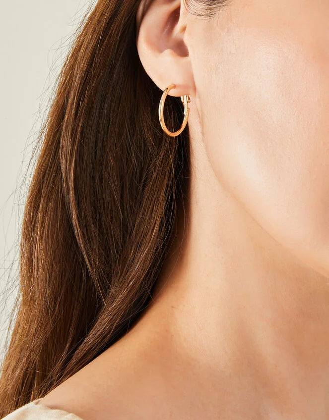 Small Simple Hoops Gold