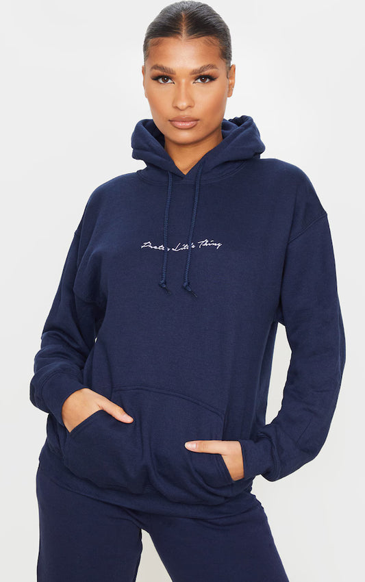 Plt - Navy Oversized Sweat Hoodie