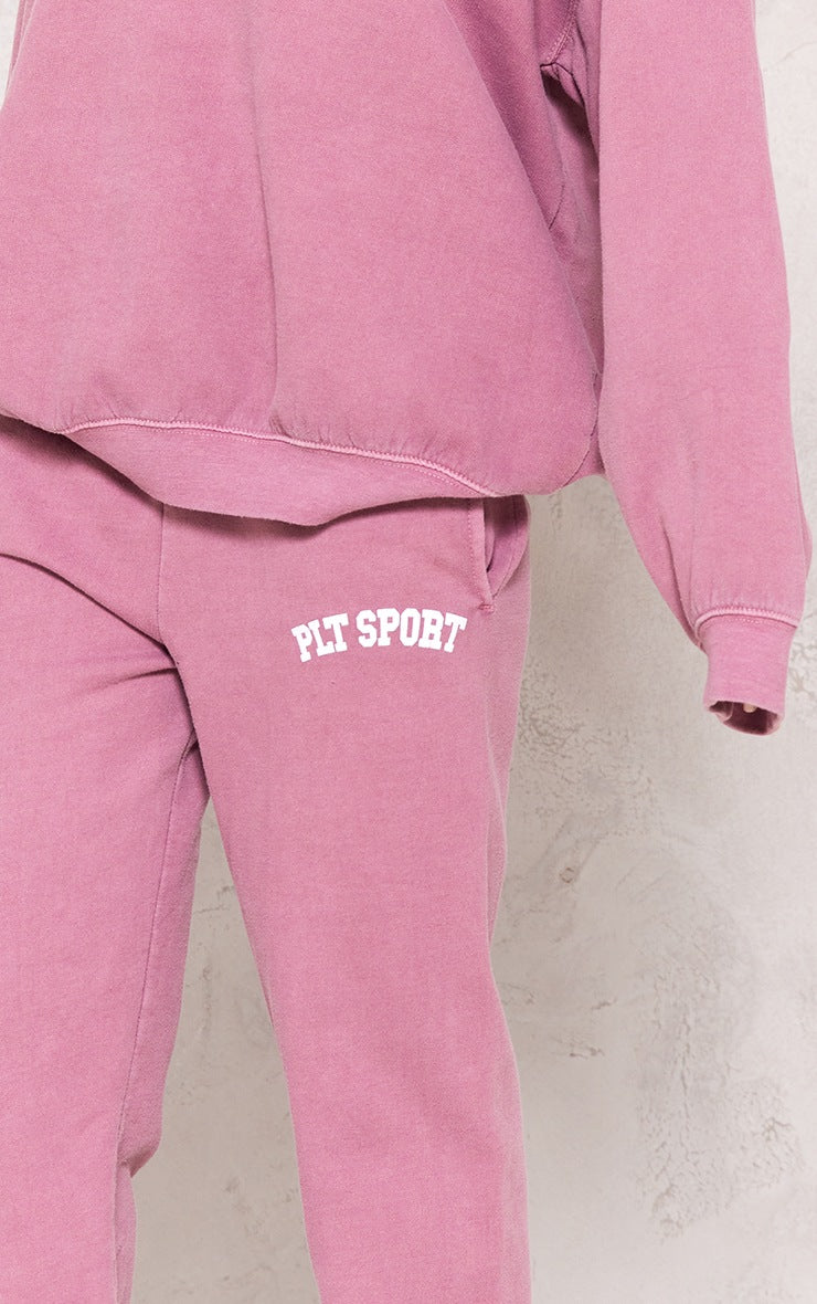 SPORT MAUVE WASHED PRINTED JOGGERS