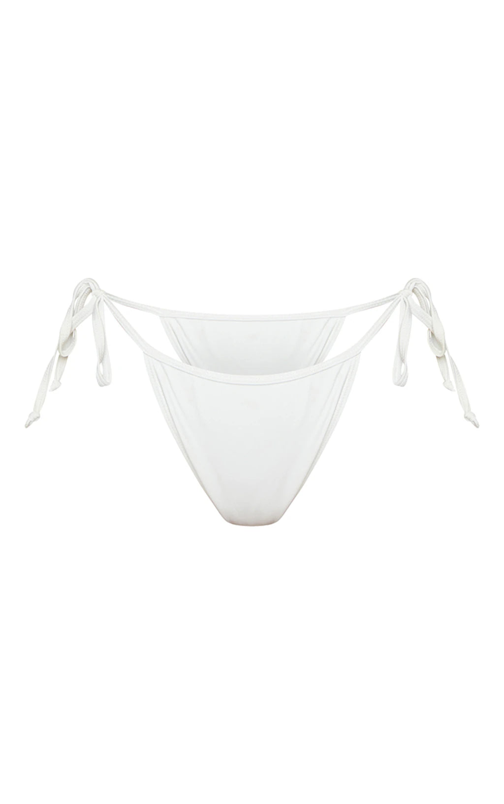 White Mix & Match Tie Side Bikini Bottom