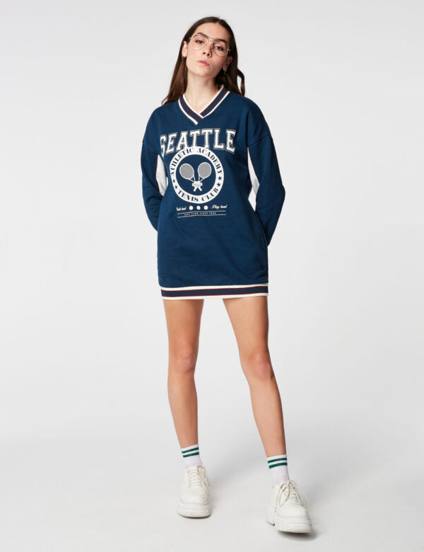 Sweatshirt Dress Blue