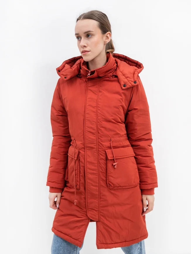 Padded Parkas Red- Burgundy