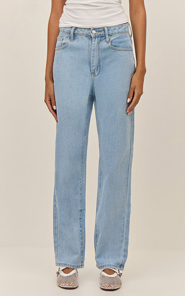 Plt - Light Blue Wash High Waist Straight Leg Jeans