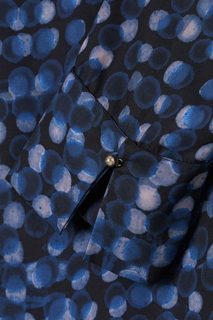 H&M - H&M Navy Printed Belted Dress