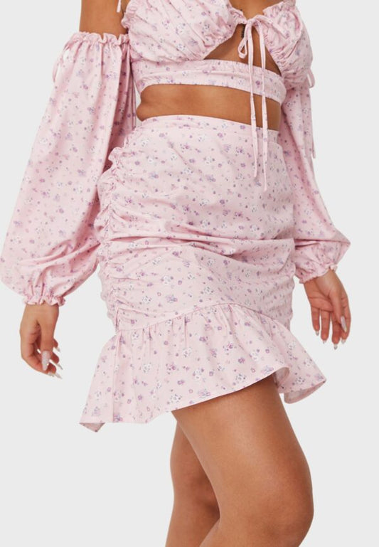 Coord Frill Hem Mini Skirt Ditsy Floral