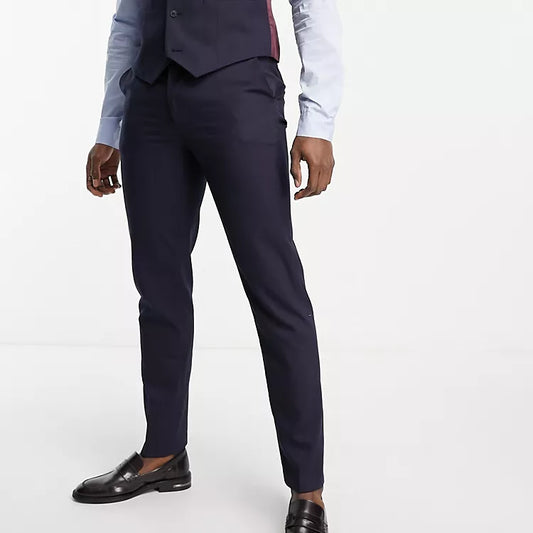 Slim Suit Trousers In Navy