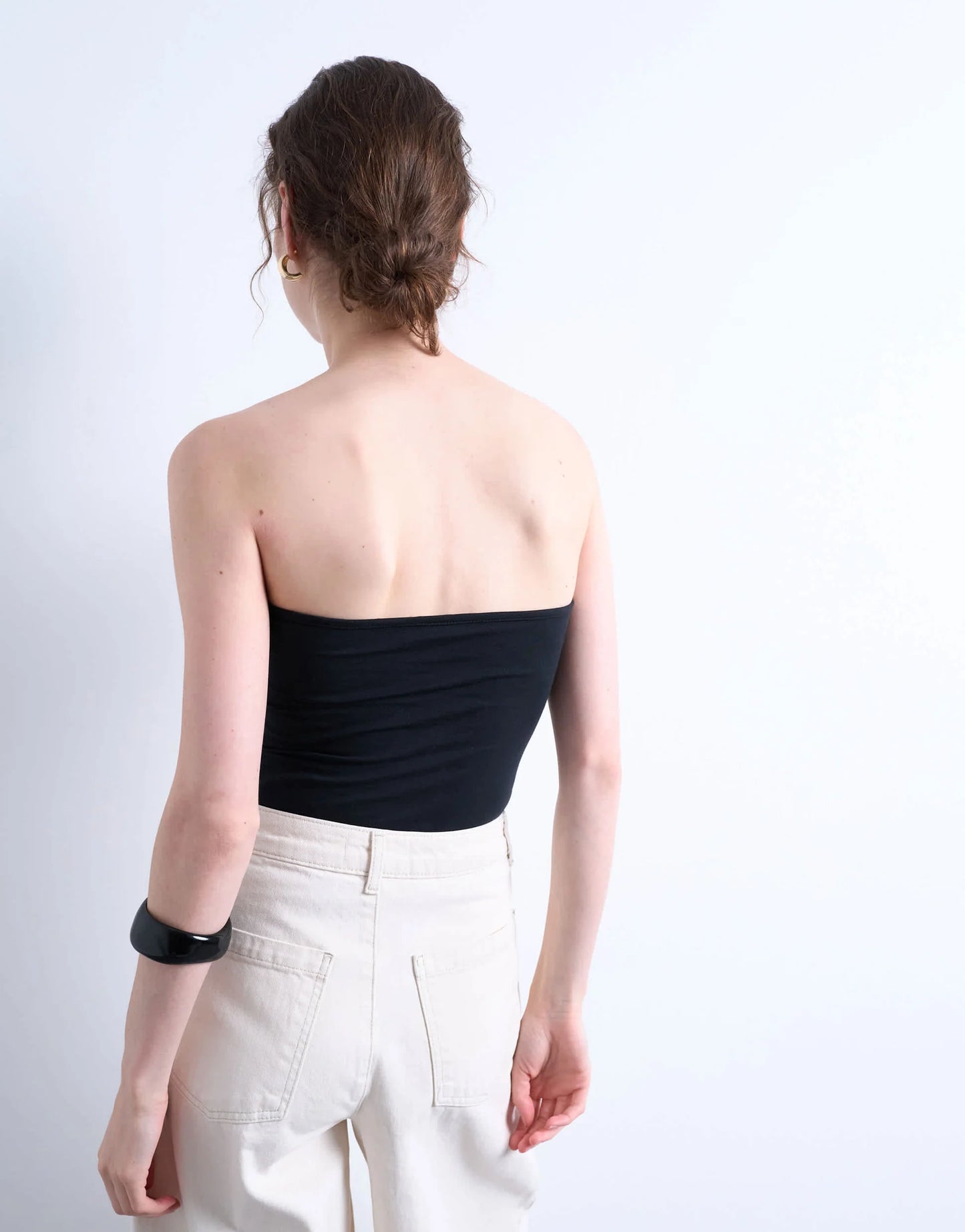 Topshop longline bandeau in black
