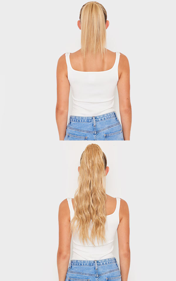 Lullabellz Midi Grande Brushed Out Wave 22" Wraparound Pony Golden Blonde
