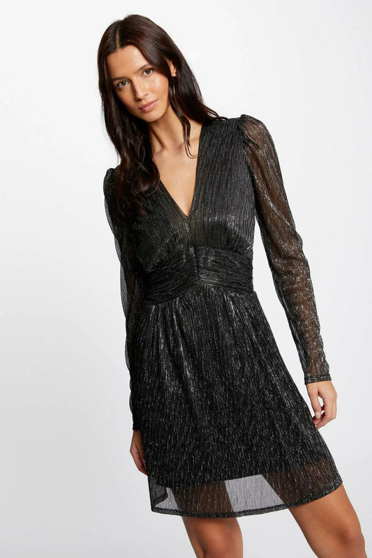 Morgan Glitter Dress - Gray / Black