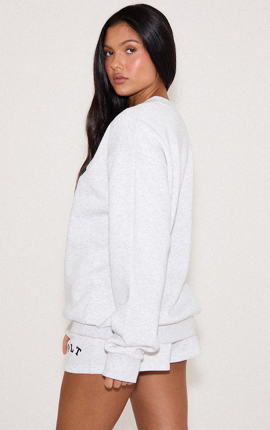 Plt - Ash Grey Logo Oversize Sweatshirt