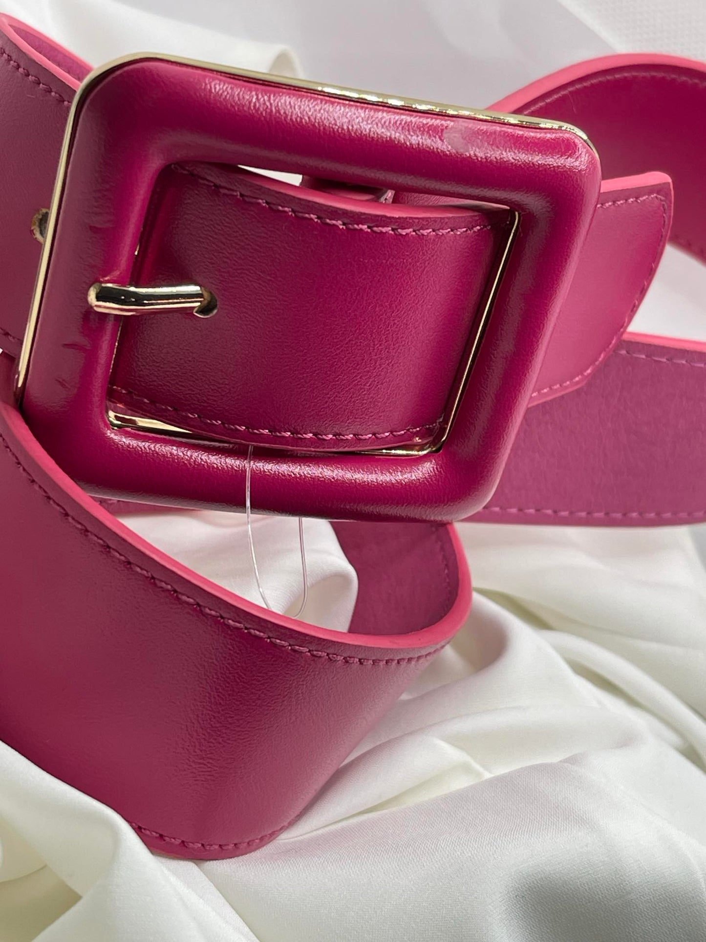 Pink Leather Belt