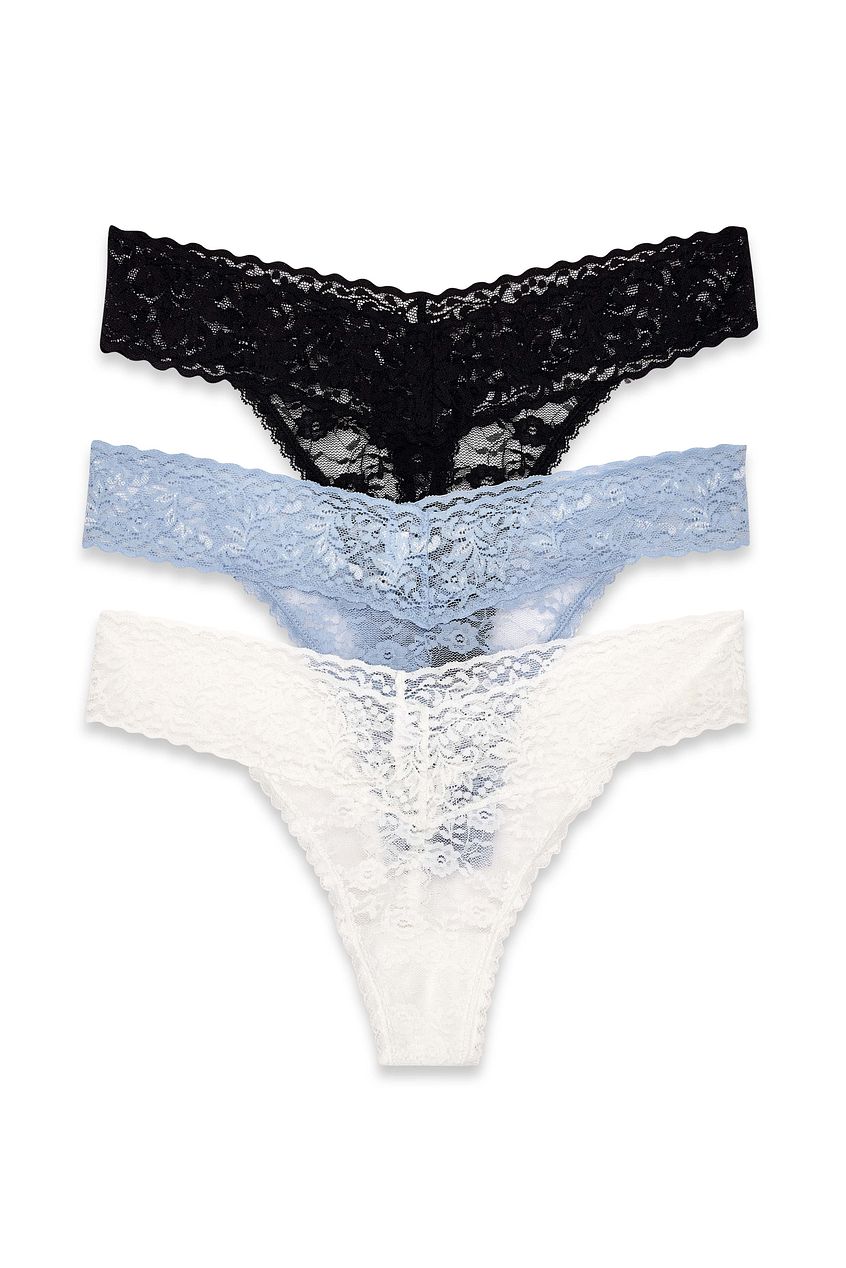 Na-kd - 3-pack Lace Band Thong