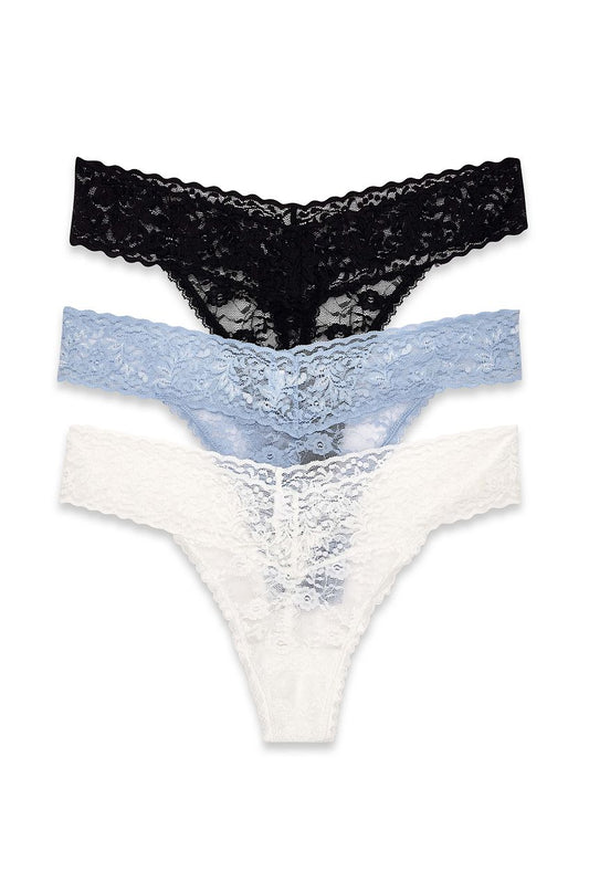 Na-kd - 3-pack Lace Band Thong