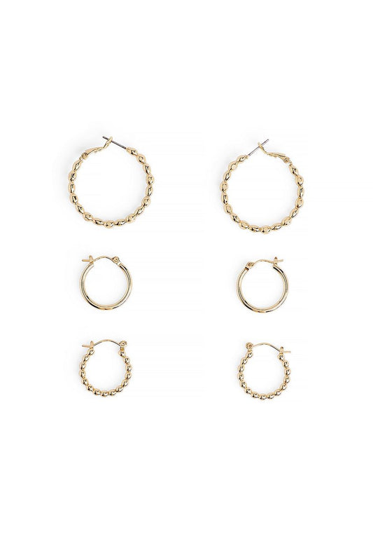 3-pack Mixed Hoops Earrings