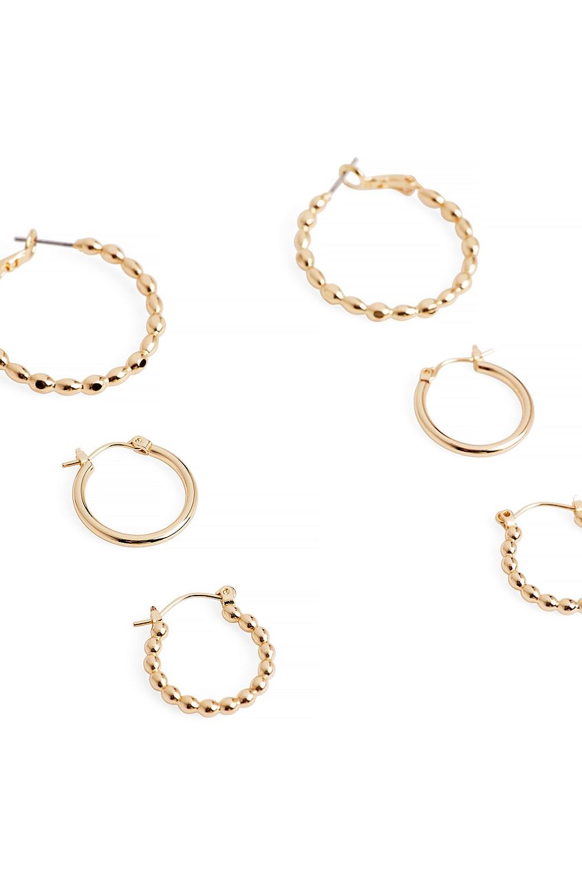 3-pack Mixed Hoops Earrings
