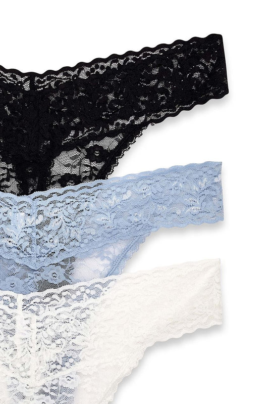 Na-kd - 3-pack Lace Band Thong