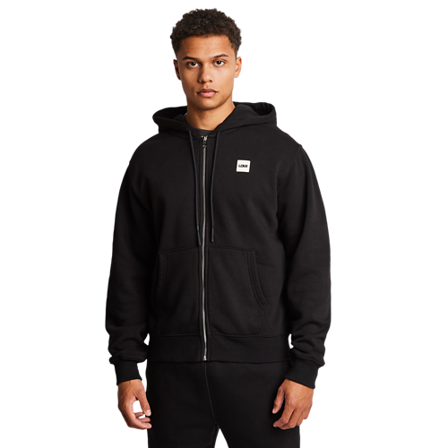 LCKR SET - Embroidered Hooded Zip & Sweatpants - black