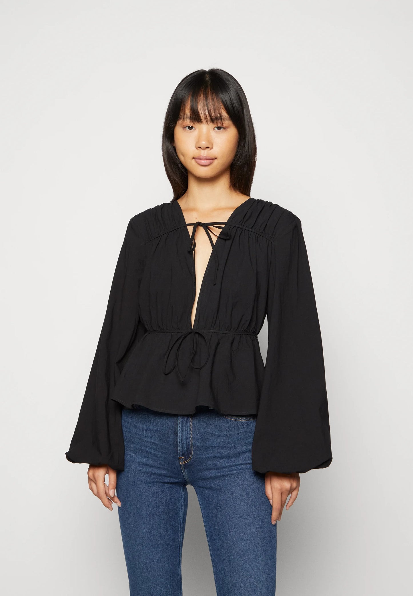 Drawstring Detailed Blouse