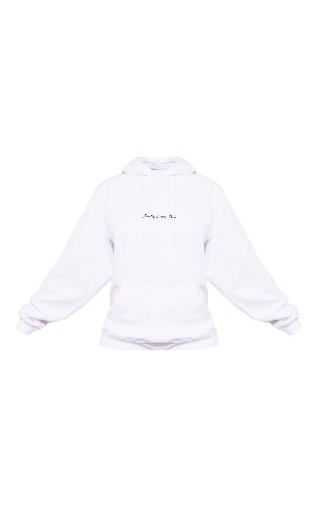 WHITE OVERSIZED SWEAT BASIC HOODIE