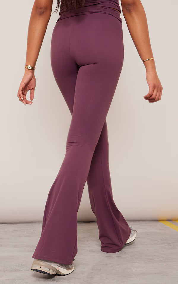 Tall Eggplant Core Collection Tab Contour Sculpt Foldover Pants