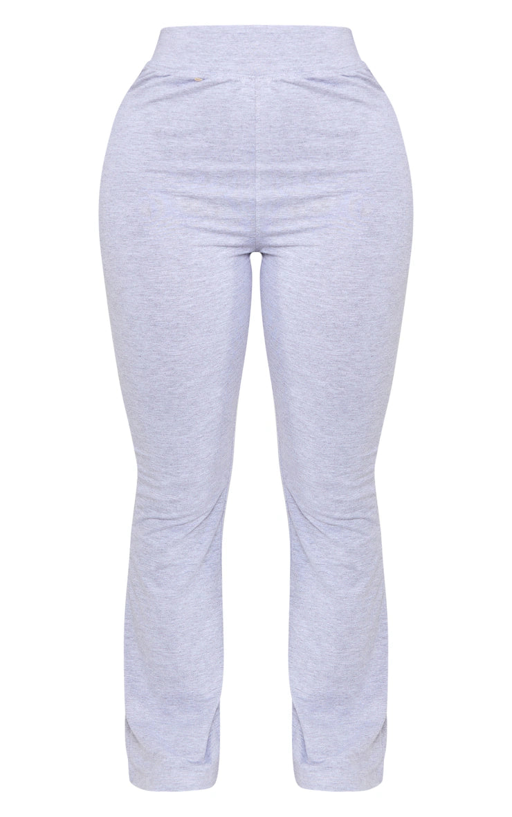 Shape Grey Marl Cotton High Waist Flared Pants