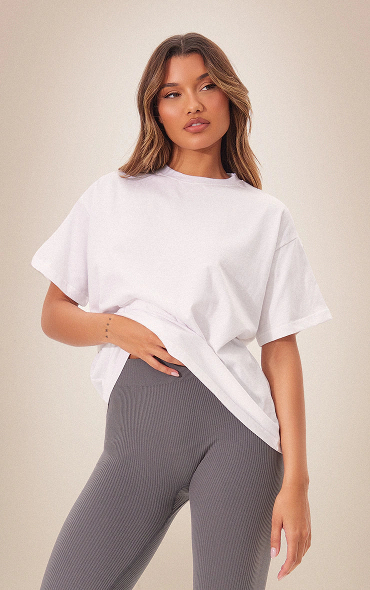 White Boxy Oversized T Shirt