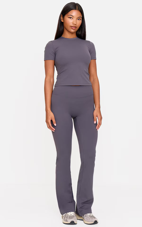 Charcoal Sculpt Straight Leg Yoga Pants