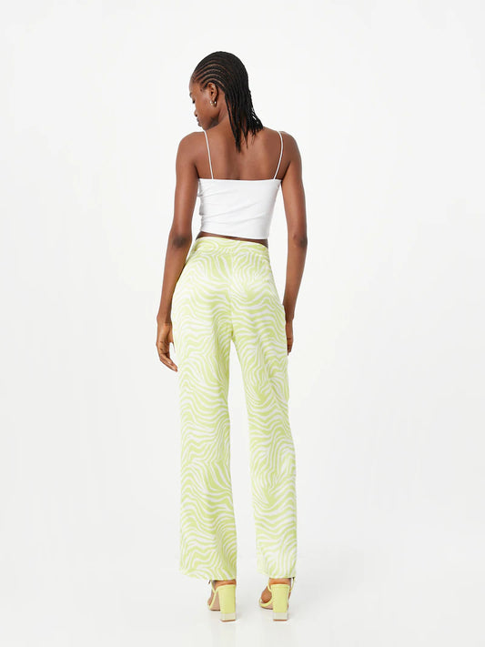 Wide leg satin trousers