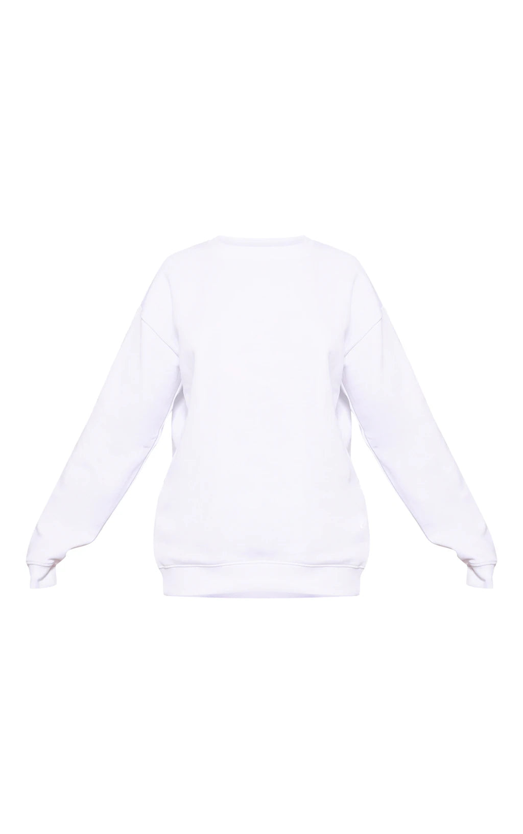 White Oversized Fitting Sweatshirt