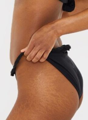 Petite Black Broderie Anglaise Ruffle Tanga Bikini Bottoms
