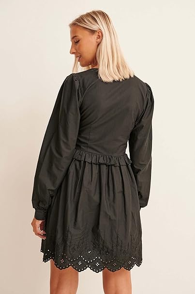 Puff Sleeve Anglaise Dress