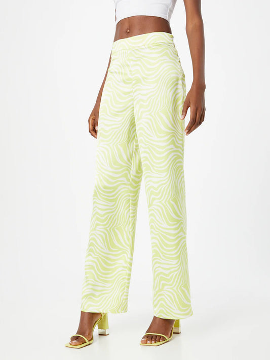 Wide leg satin trousers