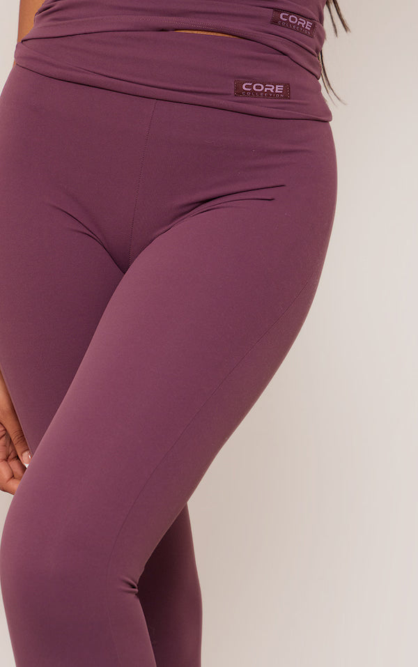 Tall Eggplant Core Collection Tab Contour Sculpt Foldover Pants