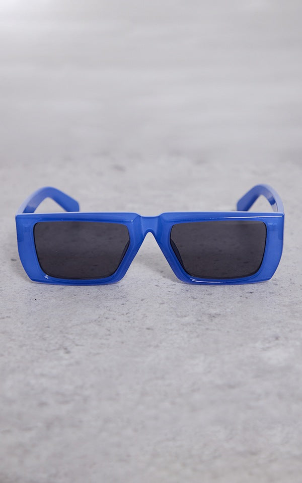 Royal Blue Square Frame Sunglasses