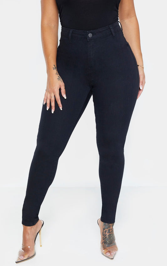 Shape Black Disco Style Skinny Jeans