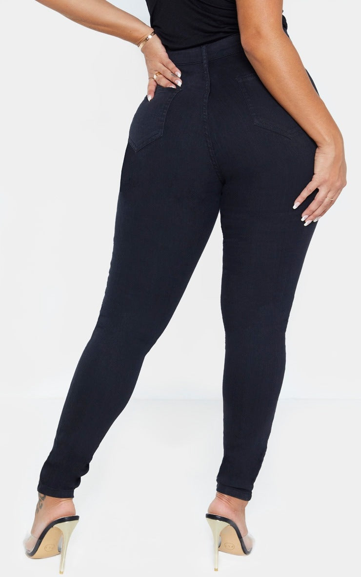 Shape Black Disco Style Skinny Jeans