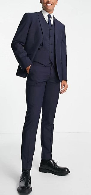 Slim Suit Trousers In Navy