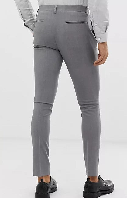 Super Skinny Smart Trousers In Grey