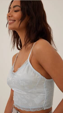 Lace Detail Satin Top