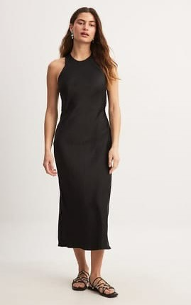 Na-kd Satin Bias Cut Slip Dress
