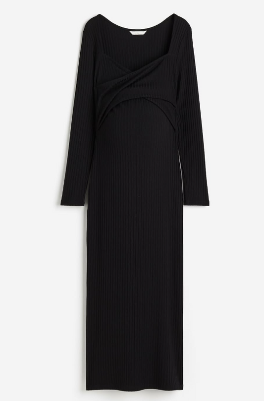 H&M - MAMA RIBBED NURSING DRESS