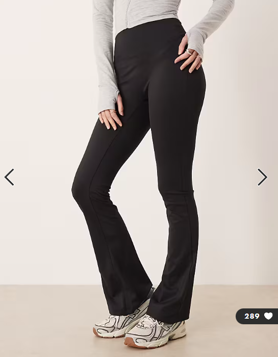 Gina Tricot flare soft leggings in black