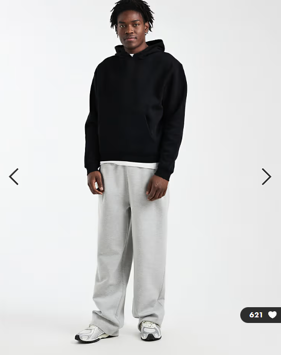 ASOS DESIGN essentials boxy hoodie in black