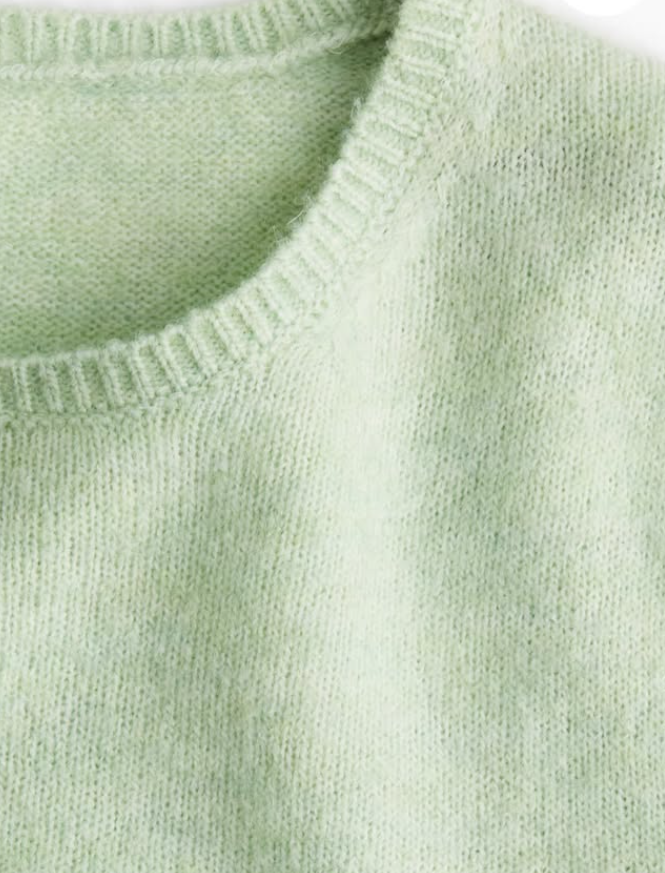 H&M - FINE-KNIT T-SHIRT Green