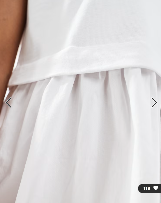 Miss Selfridge cotton poplin smock dress in white