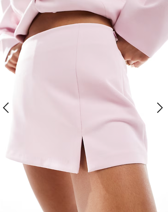 ASOS DESIGN pelmet skort in baby pink