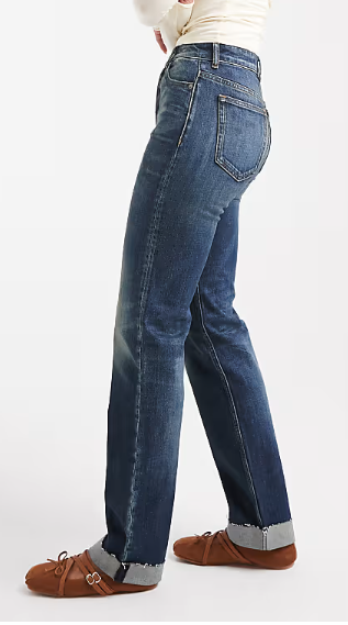 Asos - Tommy Jeans Kira mid rise slim straight turn up jeans in dark wash