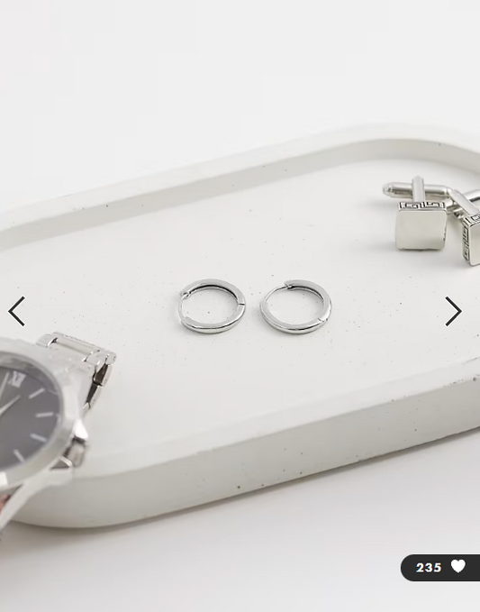 Jack & Jones huggie hoop earrings in silver