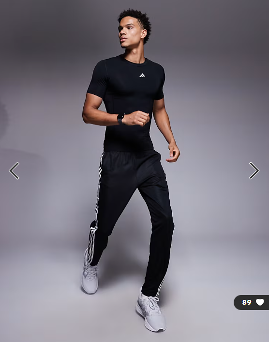 adidas Running Adizero t-shirt in black.