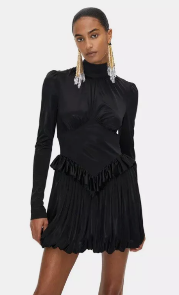 Paco Rabanne for H&M Party Cocktail Black Mini Short Dress